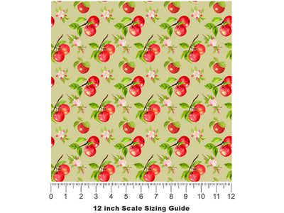 Fabulous Fuji Fruit Vinyl Film Pattern Size 12 inch Scale~Rwraps Fabulous Fuji Fruit Sizing Chart~2