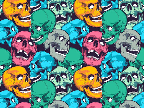 Face Death Sticker Bomb Vinyl Wrap Pattern~Rwraps Series 914 Digitally Printed Vinyl Wrap~0