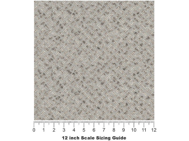 Factory Floor Diamond Plate Vinyl Film Pattern Size 12 inch Scale~Rwraps Factory Floor Sizing Chart~2