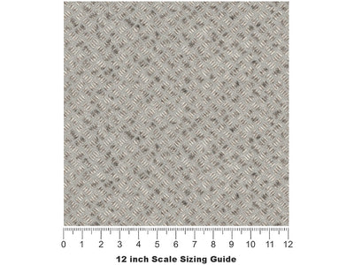 Factory Floor Diamond Plate Vinyl Film Pattern Size 12 inch Scale~Rwraps Factory Floor Sizing Chart~2