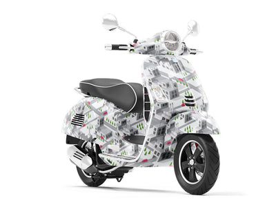 Factory Town Cityscape Vespa Scooter Wrap Film