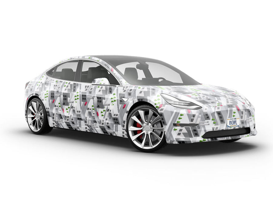 Factory Town Cityscape Vehicle Vinyl Wrap