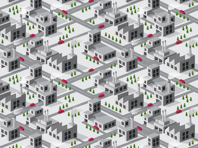 Factory Town Cityscape Vinyl Wrap Pattern~Rwraps Series 914 Digitally Printed Vinyl Wrap~0