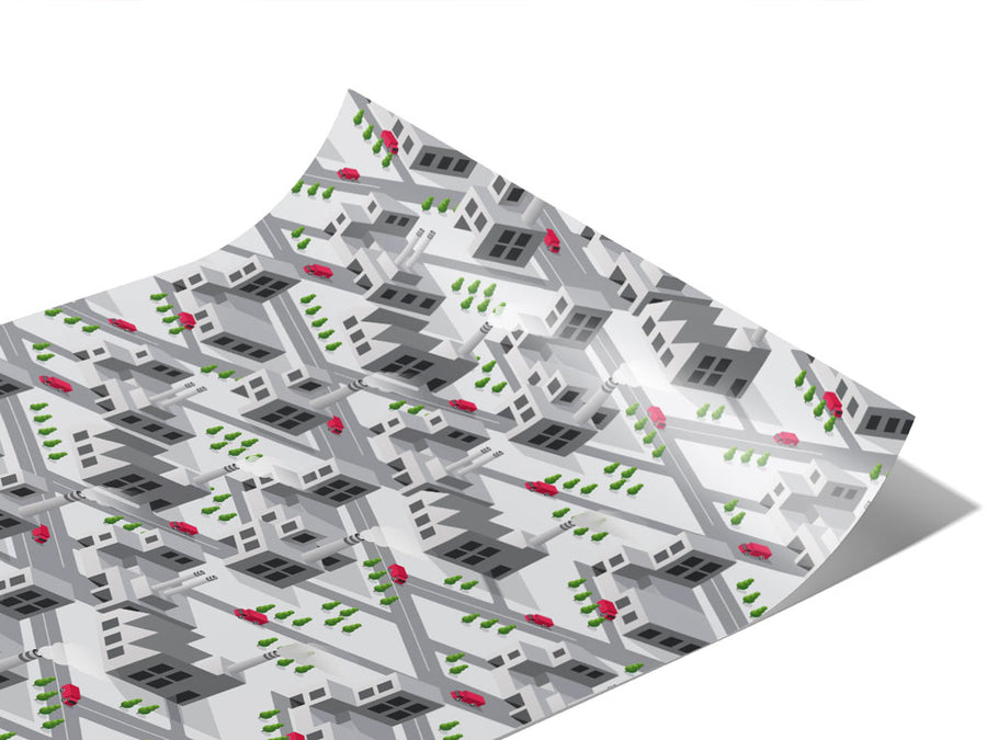 Factory Town Cityscape Vinyl Wraps~Rwraps Series 914 Digitally Printed Vinyl Wrap~1