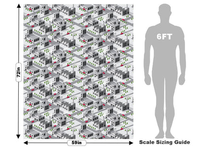 Factory Town Cityscape Vehicle Wrap Scale~Rwraps Series 914 Factory Town Cityscape Measurements~2