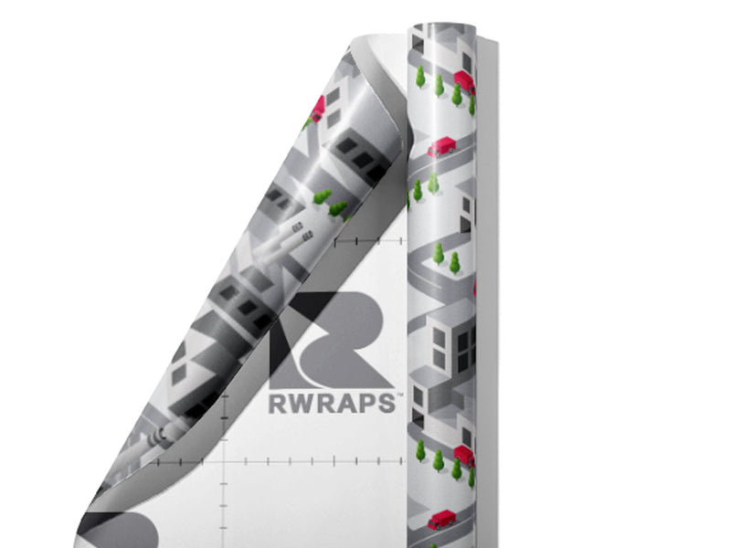 Factory Town Cityscape Wrap Film Sheets~Rwraps Series 914 Factory Town Cityscape Scrolled Sheet~4