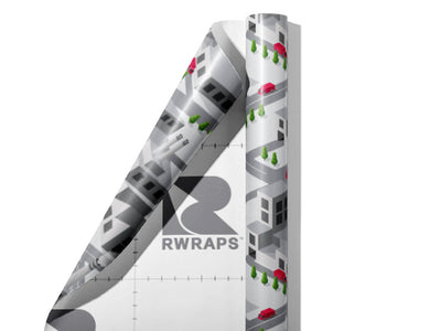 Factory Town Cityscape Wrap Film Sheets~Rwraps Series 914 Factory Town Cityscape Scrolled Sheet~4
