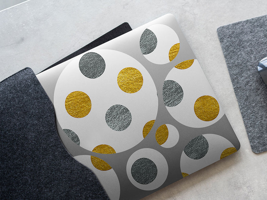 fade to gray polka dot DIY Laptop Stickers