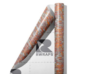 Faded  Brick Wrap Film Sheets~Rwraps Series 914 Faded  Brick Scrolled Sheet~4