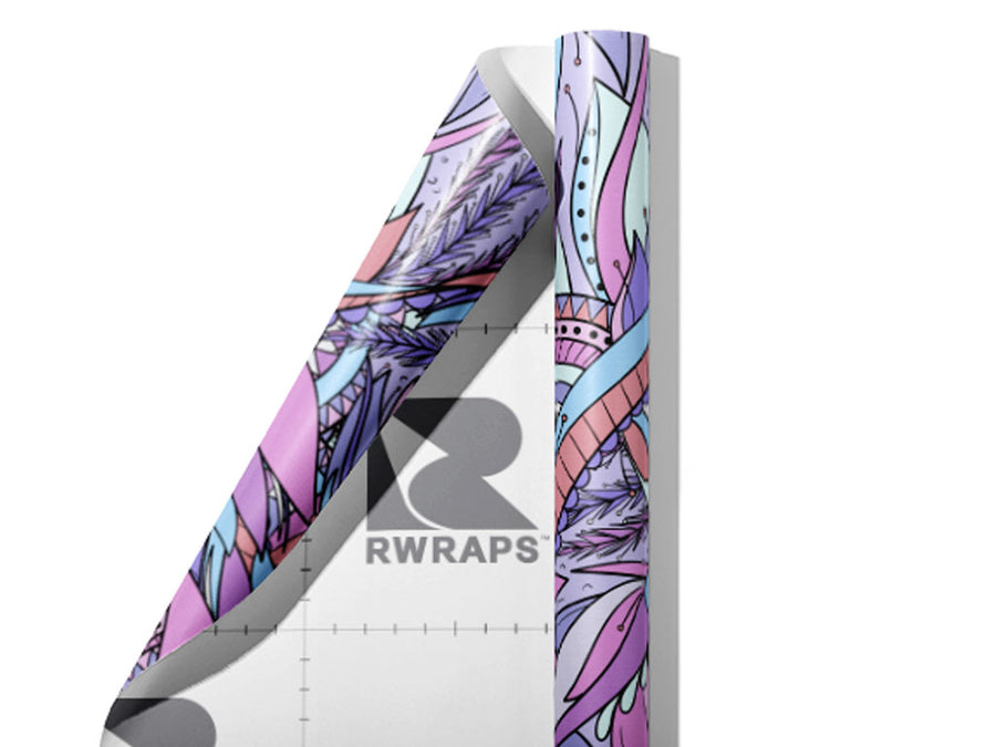Fae Hideaway Floral Wrap Film Sheets~Rwraps Series 914 Fae Hideaway Floral Scrolled Sheet~3