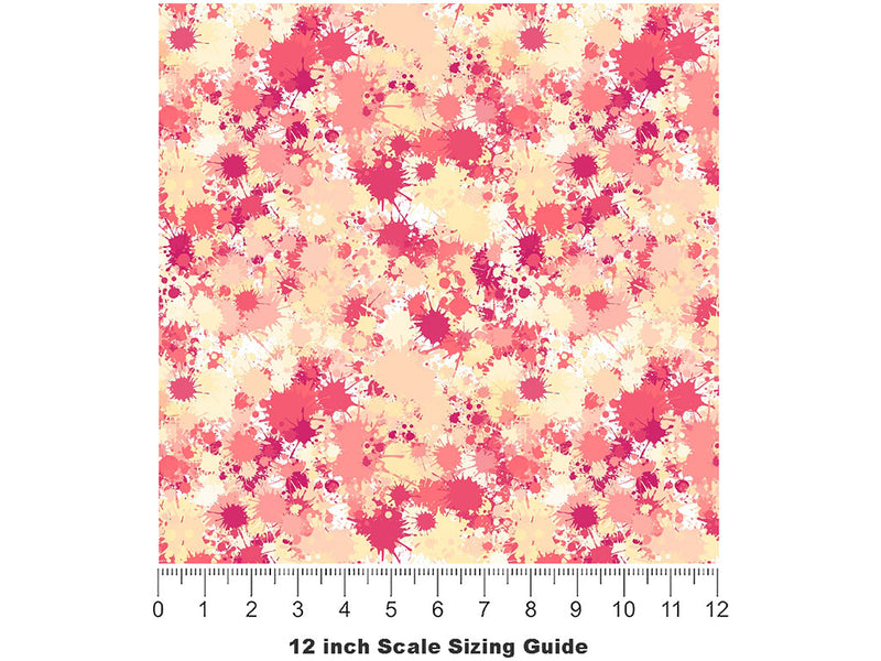 Fair Lady Paint Splatter Vinyl Film Pattern Size 12 inch Scale~Rwraps Fair Lady Paint Splatter Sizing Chart~2