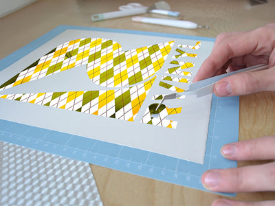 fallen leaves argyle Easy Weed Craft Vinyl