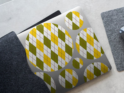 fallen leaves argyle DIY Laptop Stickers