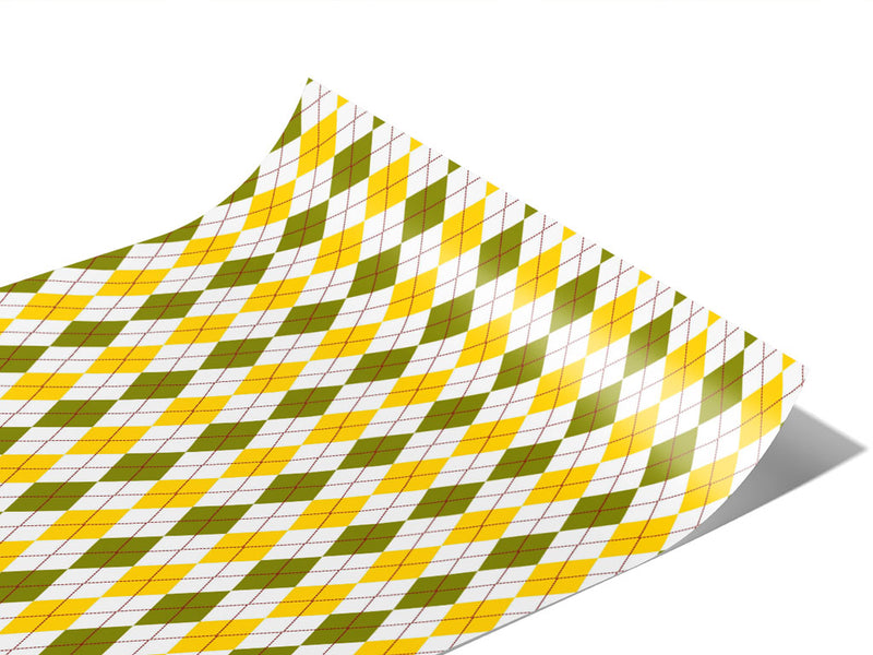 Fallen Leaves Argyle Vinyl Wraps~Rwraps Series 914 Digitally Printed Vinyl Wrap~0