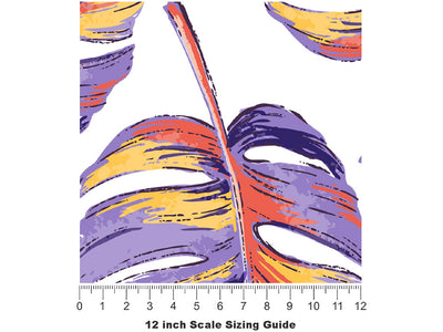 Falling Hawthorn Floral Vinyl Film Pattern Size 12 inch Scale~Rwraps Falling Hawthorn Floral Sizing Chart~2