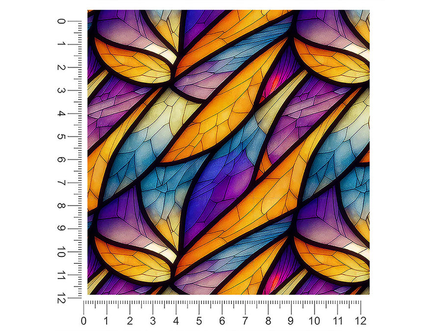 falling leaves stained glass 1ft x 1ft Craft Sheets