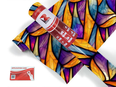 falling leaves stained glass Craft Vinyl Roll