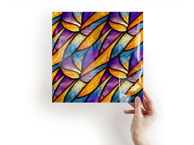 falling leaves stained glass Craft Sheets