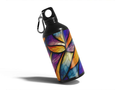 falling leaves stained glass Water Bottle DIY Stickers