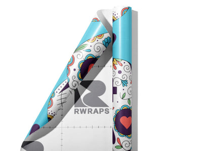 Familial Love Day of the Dead Wrap Film Sheets~Rwraps Series 914 Familial Love Day of the Dead Scrolled Sheet~3