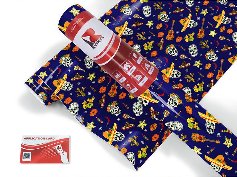 family fiesta day of the dead Craft Vinyl Roll