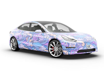 Fanciful Flight Floral Vehicle Vinyl Wrap