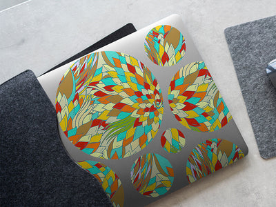 fantastical fanfare floral DIY Laptop Stickers