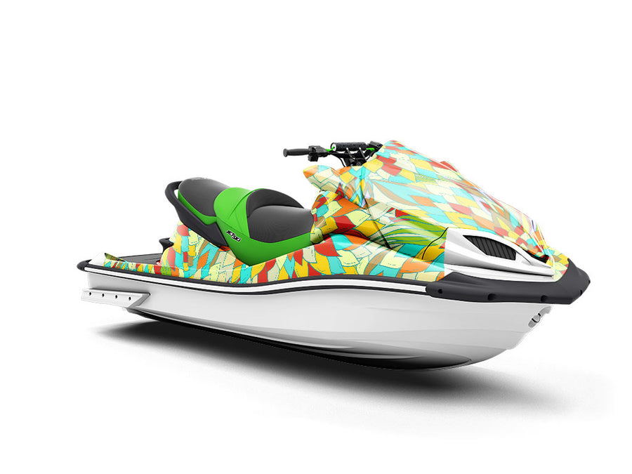 Fantastical Fanfare Floral Jet Ski Vinyl Customized Wrap