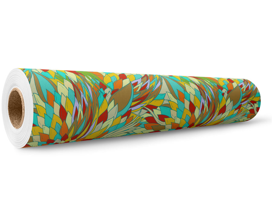 Fantastical Fanfare Floral Wrap Film Wholesale Roll~Rwraps Series 914 Digitally Printed Vinyl Roll~5