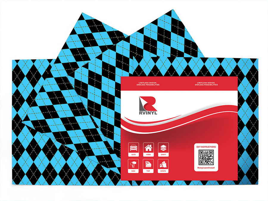 fantasy wash argyle Craft Vinyl Sheet Pack