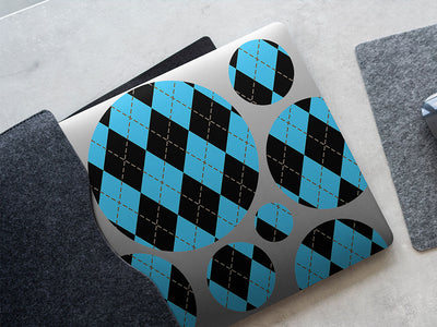 fantasy wash argyle DIY Laptop Stickers
