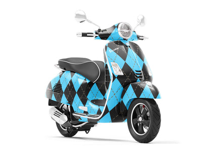 Fantasy Wash Argyle Vespa Scooter Wrap Film