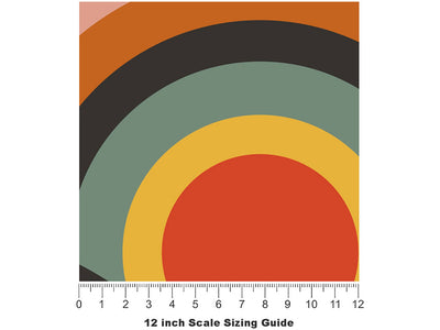 Far Out Retro Vinyl Film Pattern Size 12 inch Scale~Rwraps Far Out Retro Sizing Chart~2