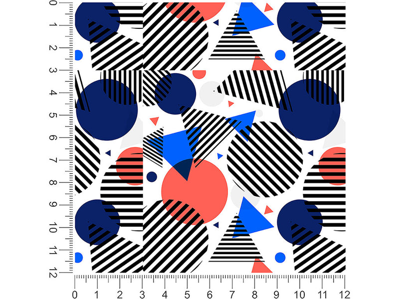 far out abstract geometric 1ft x 1ft Craft Sheets