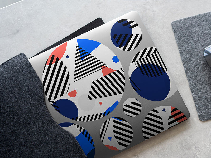 far out abstract geometric DIY Laptop Stickers