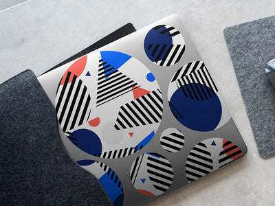 far out abstract geometric DIY Laptop Stickers