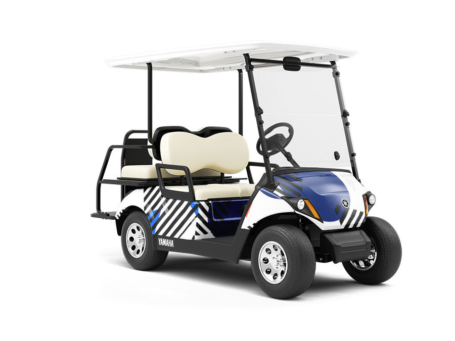 Far Out Abstract Wrapped Golf Cart