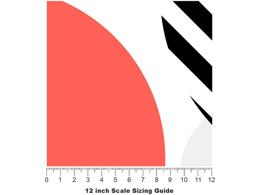 Far Out Abstract Vinyl Film Pattern Size 12 inch Scale~Rwraps Far Out Abstract Sizing Chart~2