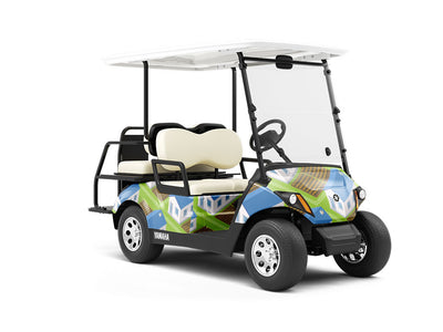 Farming Grains Cityscape Wrapped Golf Cart