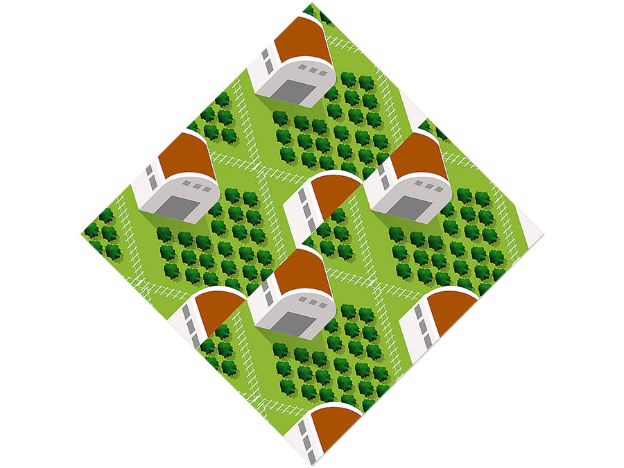 Farming Veggies Cityscape Vinyl Wrap Pattern