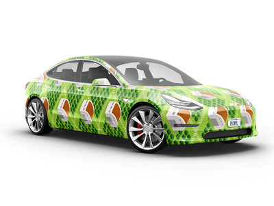 Farming Veggies Cityscape Vehicle Vinyl Wrap