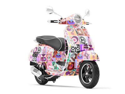 Fascination Combination Mosaic Vespa Scooter Wrap Film