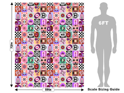 Fascination Combination Mosaic Vehicle Wrap Scale~Rwraps Series 914 Fascination Combination Mosaic Measurements~1