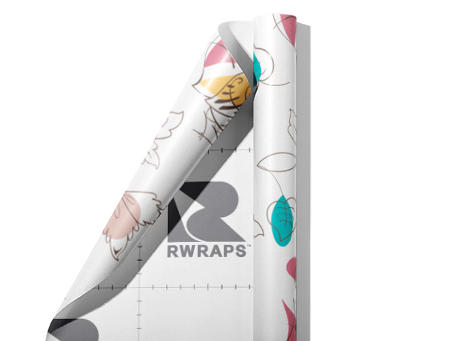 Fashionable Fellas Birds Wrap Film Sheets~Rwraps Series 914 Fashionable Fellas Birds Scrolled Sheet~3