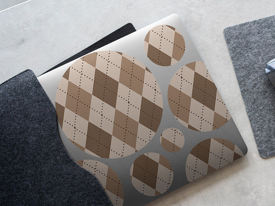 fashionable grandpa argyle DIY Laptop Stickers