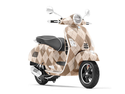 Fashionable Grandpa Argyle Vespa Scooter Wrap Film