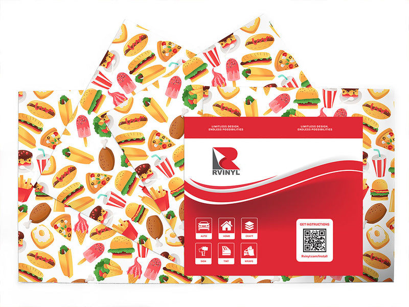 fast food  Craft Vinyl Sheet Pack