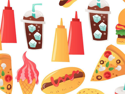 Fast Food Americana Vinyl Wrap Pattern~Rwraps Series 914 Digitally Printed Vinyl Wrap~0