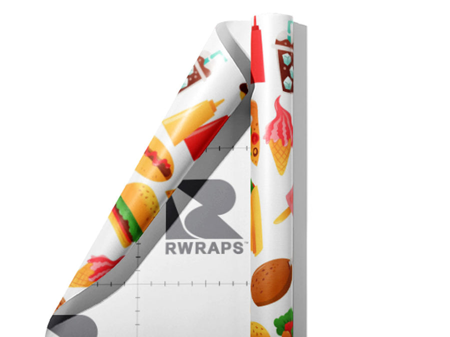 Fast Food Americana Wrap Film Sheets~Rwraps Series 914 Fast Food Americana Scrolled Sheet~4