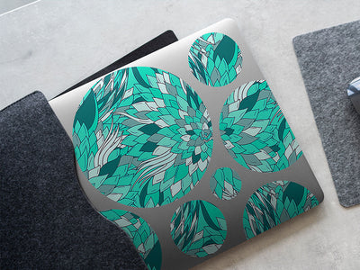 father neptune floral DIY Laptop Stickers
